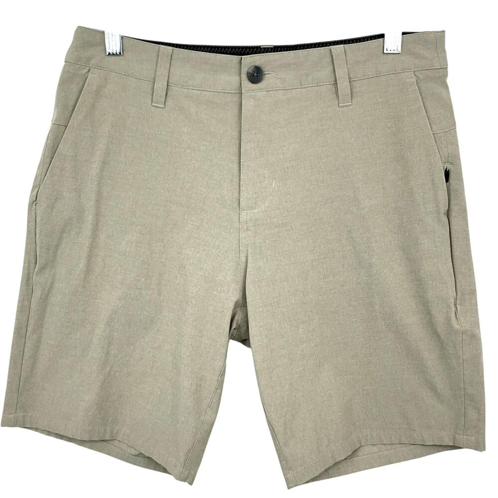 Vuori Aim Shorts Mens 30 Beige Chino Stretch Zip Fly Pockets Casual V368